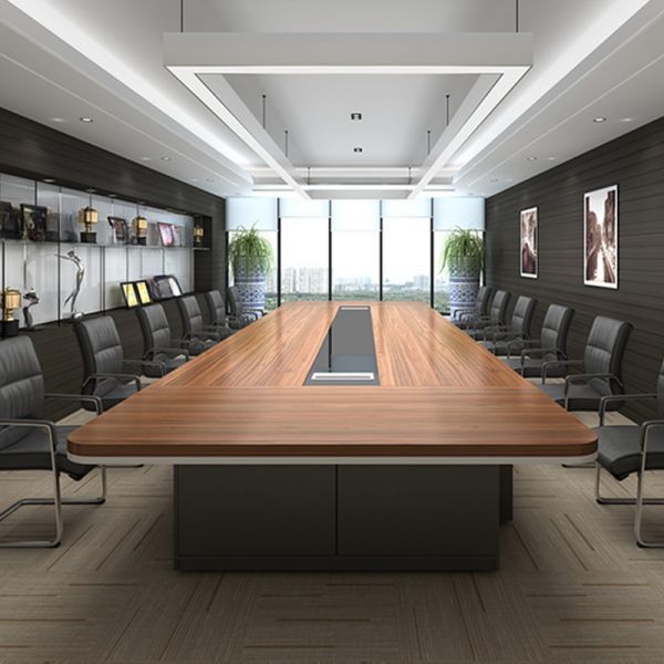 8-Meter White Boardroom Table