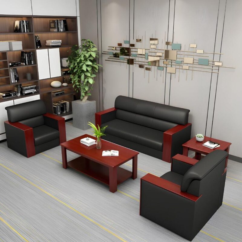 Luxury Mahogany Office Sofa